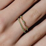 heroyne Anna Ring Eternity Ring Green Emerald 3