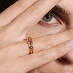 heroyne Diamond Emerald Sapphire Solitaire Rings 5