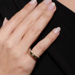 heroyne Eternity Ring Small Dome Ring Diamonds 9k Solid Gold 1