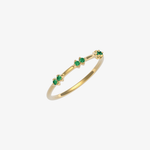 heroyne Anna Emerald Ring Sloped Green