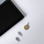 heroyne Fingerprint Pendant Necklace 14 karat Gold Diamonds Personalized 6
