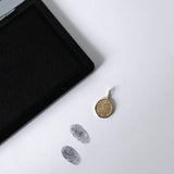 heroyne Fingerprint Pendant Necklace 14 karat Gold Diamonds Personalized 6