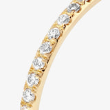 Eternity Ring White Topaz Closeup Gold 8 10