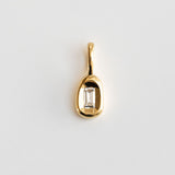 Baguette Diamant Droplet Kette