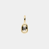 Baguette Diamant Droplet Kette