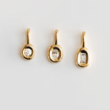Baguette Diamant Droplet Kette