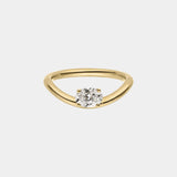 Illusion Solitaire Oval Diamond Ring 0.5 ct