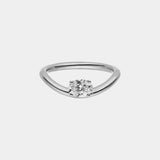 Illusion Solitaire Oval Diamond Ring 0.5 ct