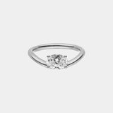 Illusion Solitaire Oval Diamond Ring 1.0 ct