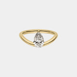 Illusion Solitaire Pear Diamond Ring 1.0 ct