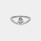 Illusion Solitaire Pear Diamond Ring 1.0 ct