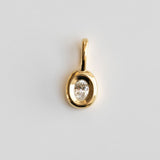 Oval Diamant Droplet Kette