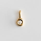 Round Brilliant Diamant Droplet Kette