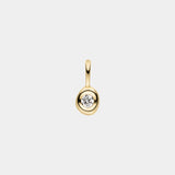 Round Brilliant Diamant Droplet Kette