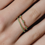 heroyne Anna Ring Eternity Ring Green Emerald 3