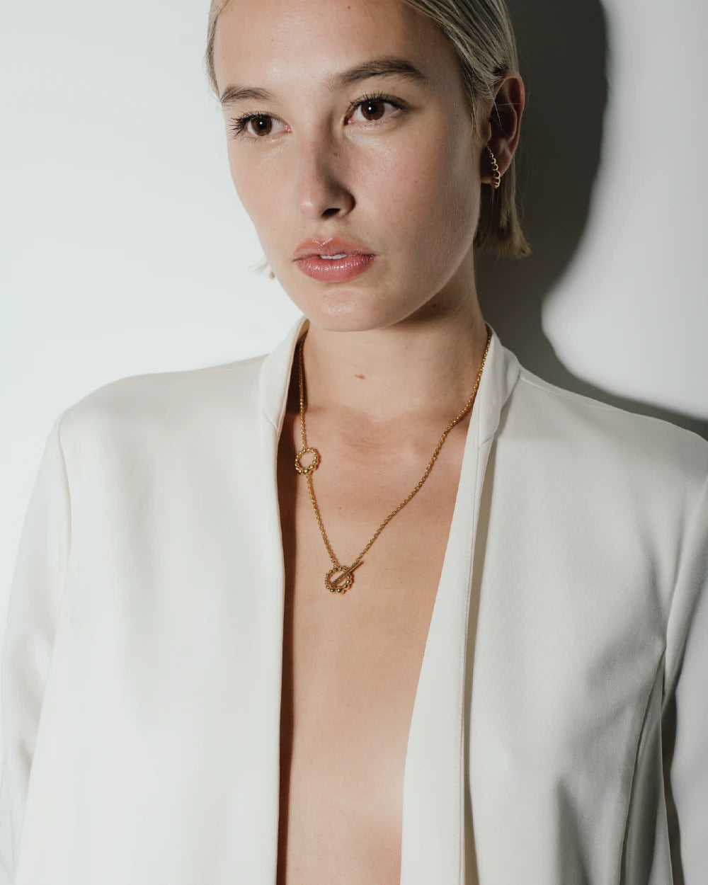 heroyne Big Julia Double Toggle Necklace 14 karat Gold Vermeil 2