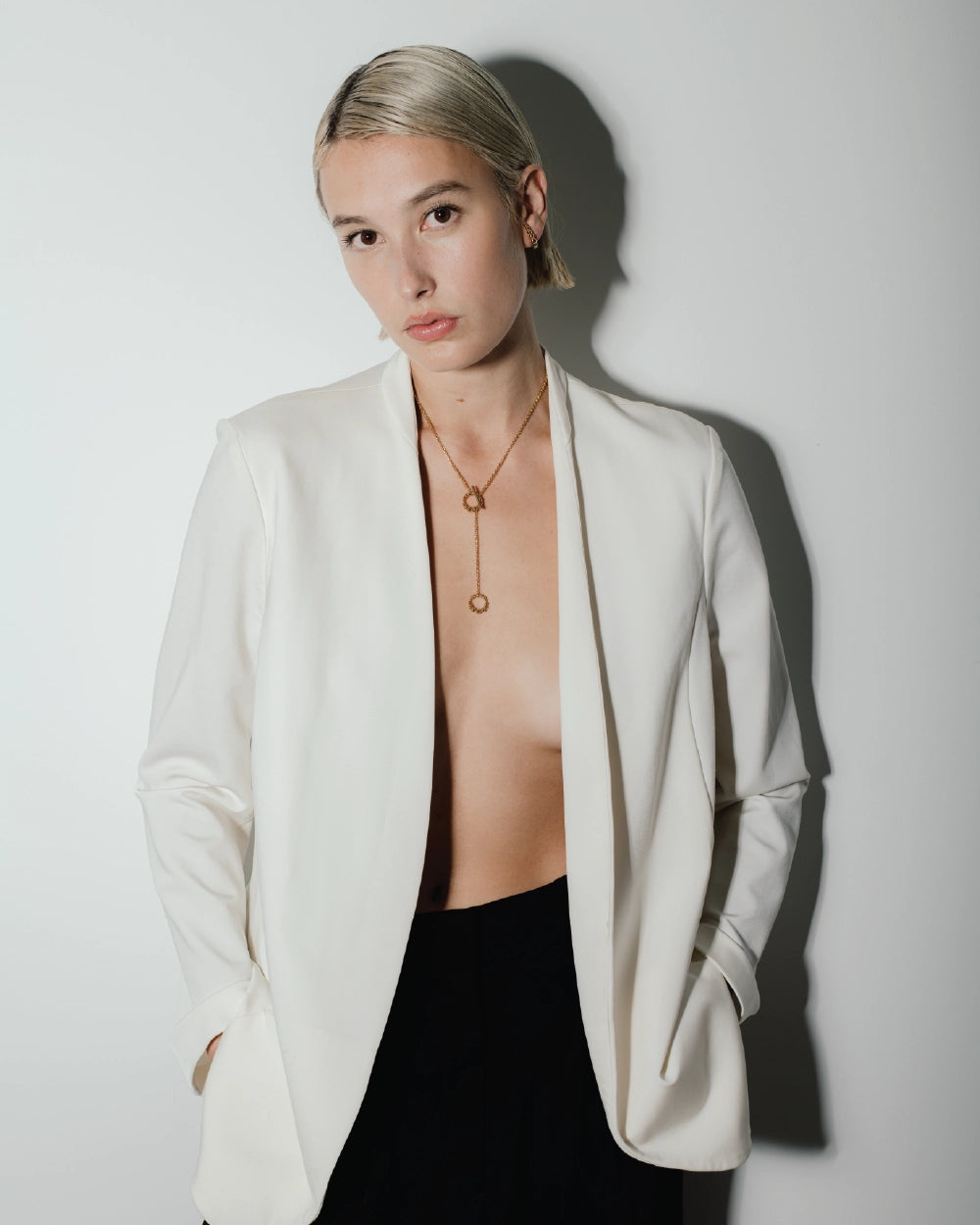heroyne Big Julia Double Toggle Necklace Y-Style 14 karat Gold Vermeil 3