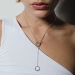 heroyne Julia Big Double-Toggle Necklace Y-Style 925 Sterling Silver