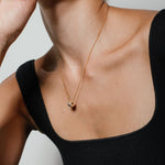 heroyne Charming Charms Necklace Topaz Gemstones 18k Gold Vermeil 925 Sterling Silver 18