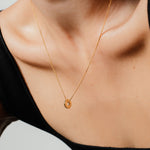 heroyne Charming Charms Necklace Topaz Gemstones 18k Gold Vermeil 925 Sterling Silver 22