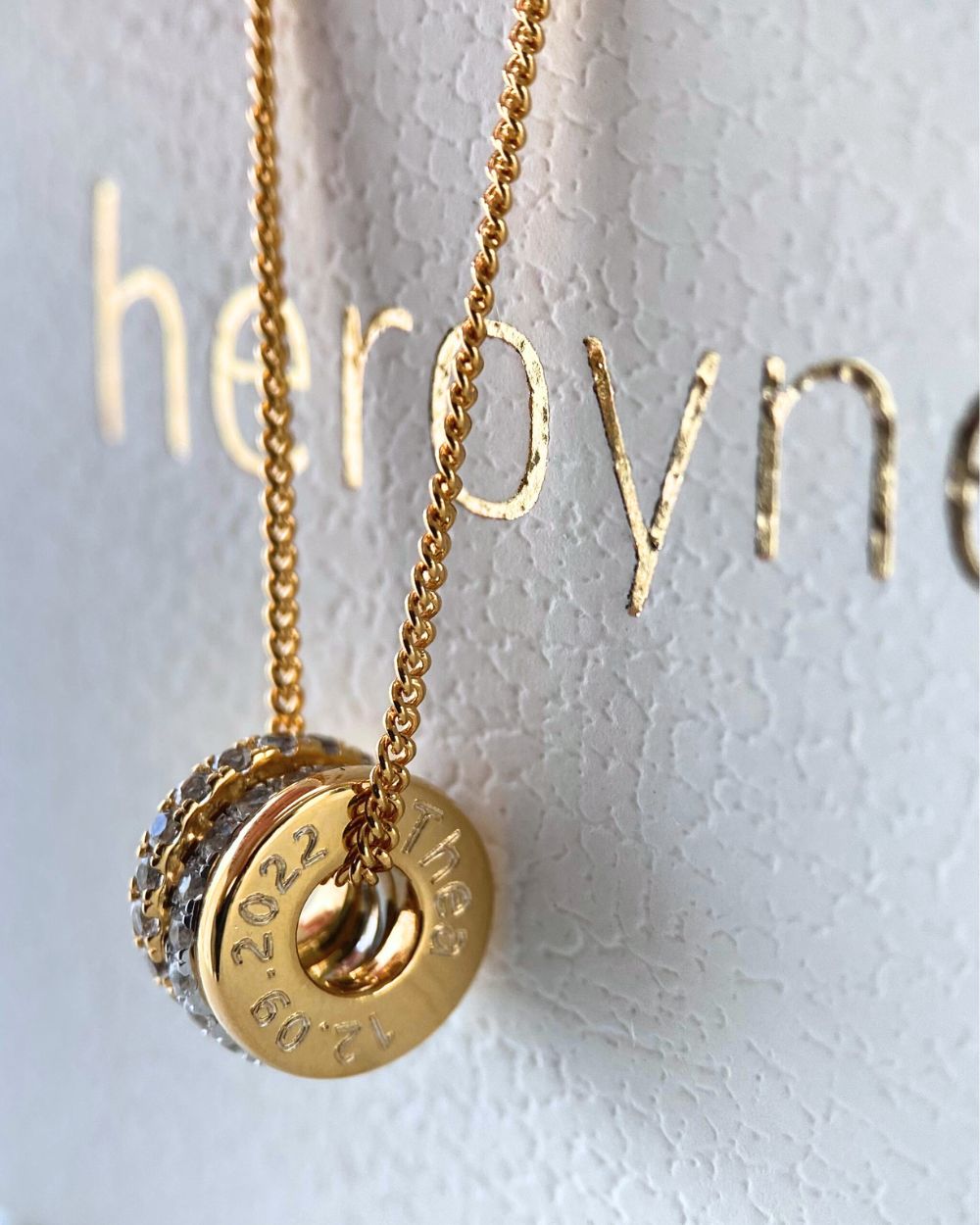 heroyne Charming Charms Necklace Topaz Gemstones 18k Gold Vermeil 925 Sterling Silver 23