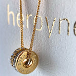 heroyne Charming Charms Necklace Topaz Gemstones 18k Gold Vermeil 925 Sterling Silver 23