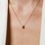 heroyne Charming Charms Necklace Topaz Gemstones 18k Gold Vermeil 925 Sterling Silver 3