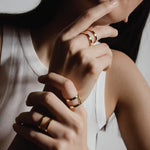 heroyne - Connected Ring - 14k Gold Vermeil - Size 56 - sustainable Gold jewelry - double ring - jewelry for sister