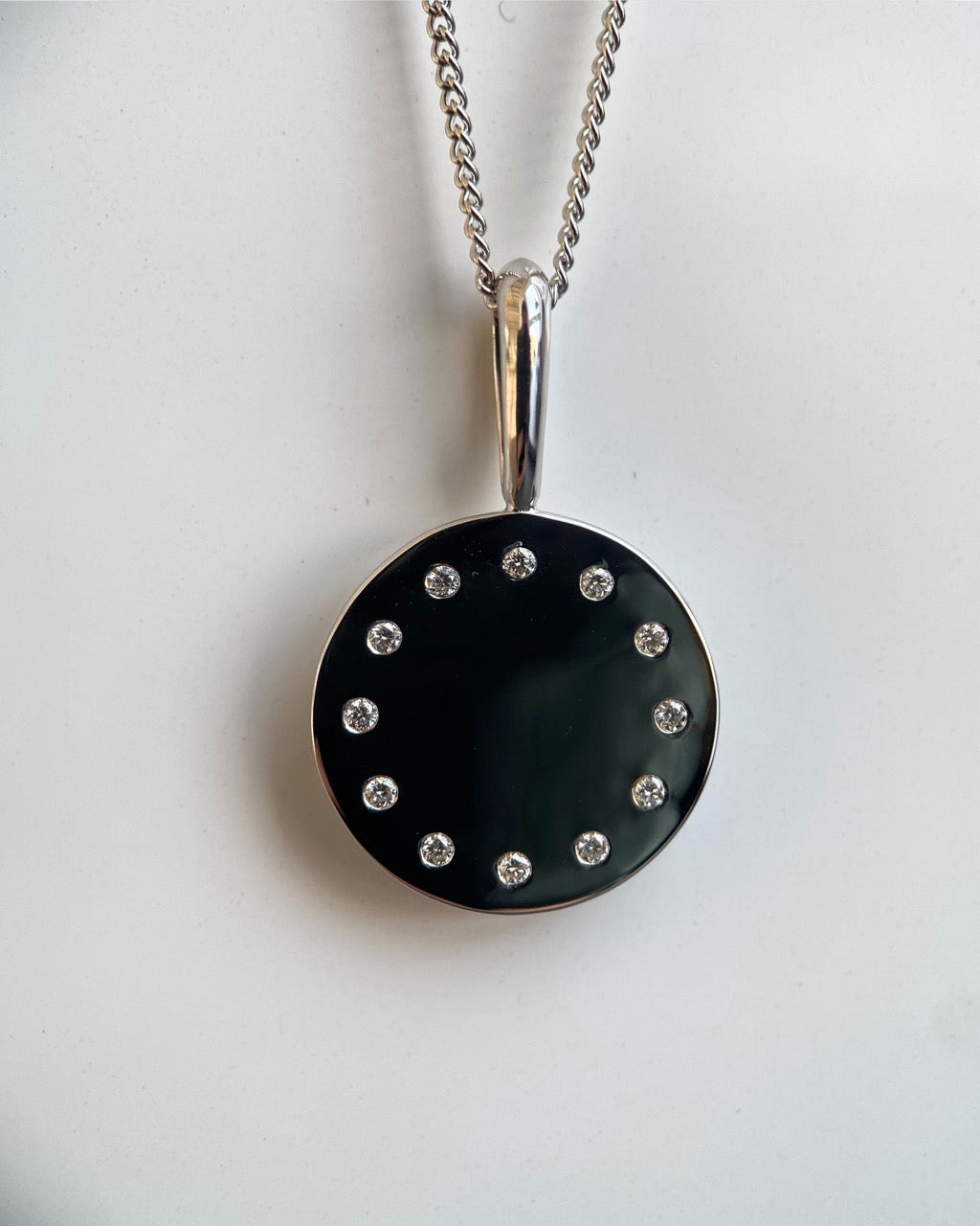 heroyne Diamond Disc Pendant Necklace Diamonds 925 Sterling Silver 1