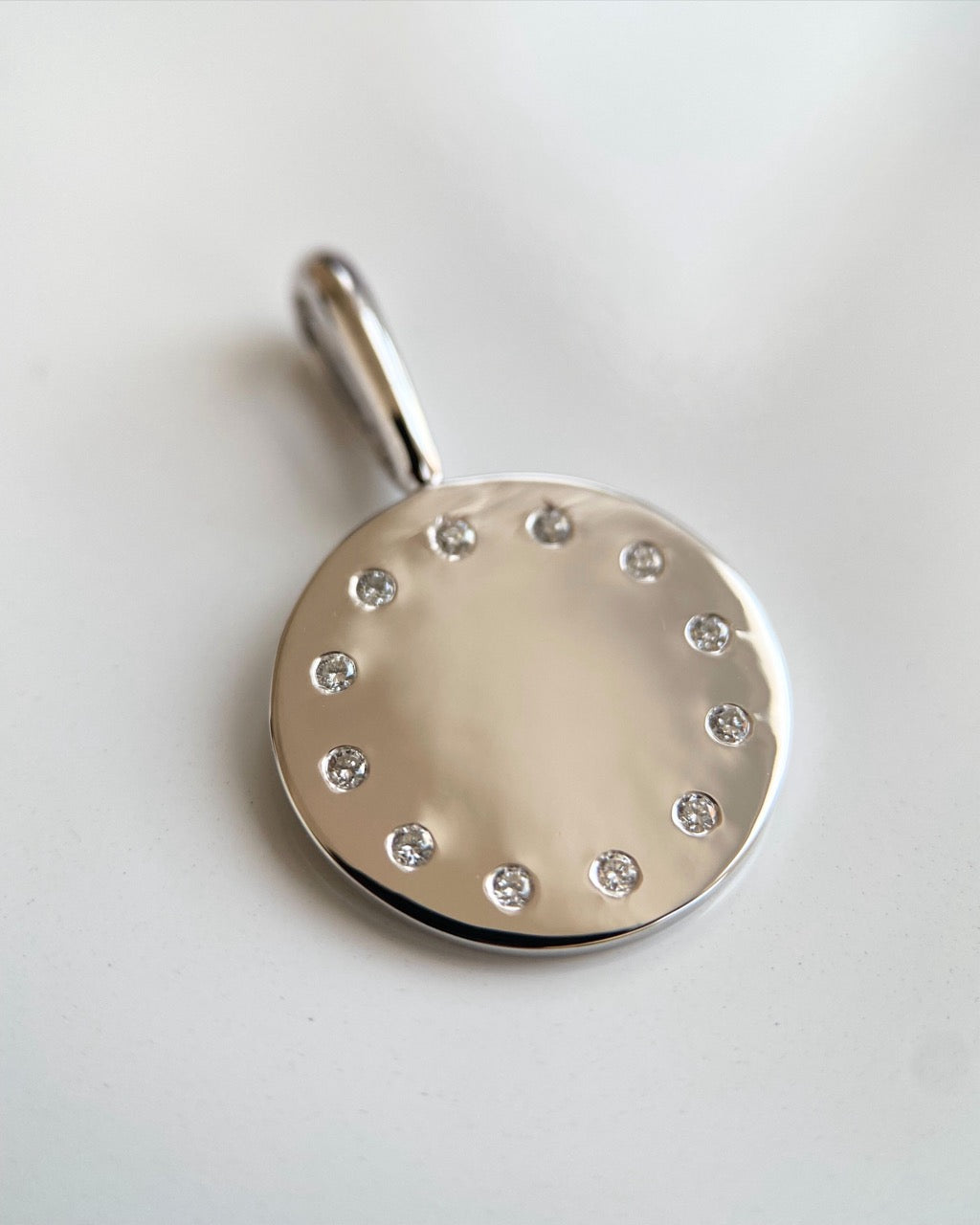 heroyne Diamond Disc Pendant Necklace Diamonds 925 Sterling Silver 3