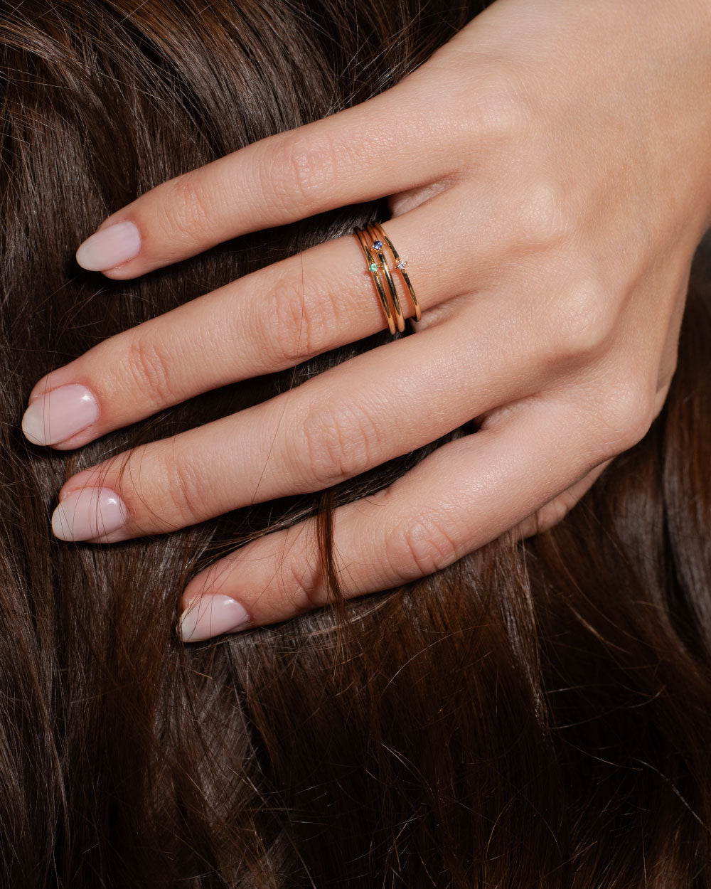 Blauer Saphir Solitaire Ring