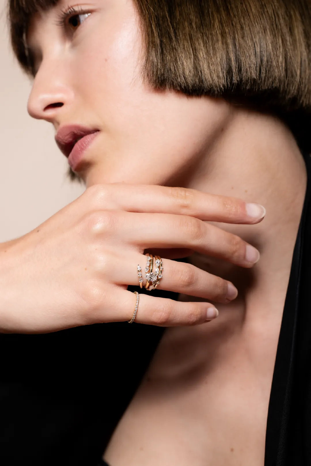 Oval Solitaire Diamond Ring 0.5 ct - heroyne
