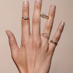 Tilted Marquise Diamond Solitaire Ring - heroyne