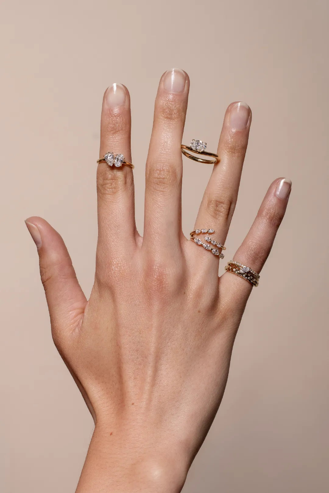 Tilted Marquise Diamond Solitaire Ring - heroyne