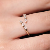Pear Diamond Wrap Ring - heroyne