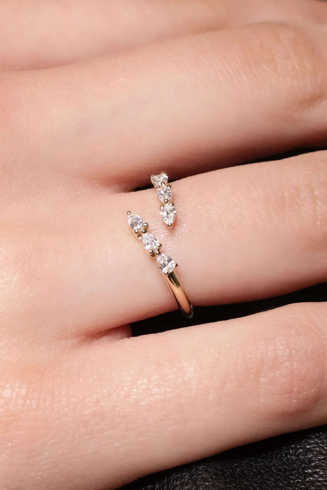 Pear Diamond Wrap Ring - heroyne