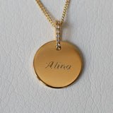 Engravable Disc Necklace - heroyne