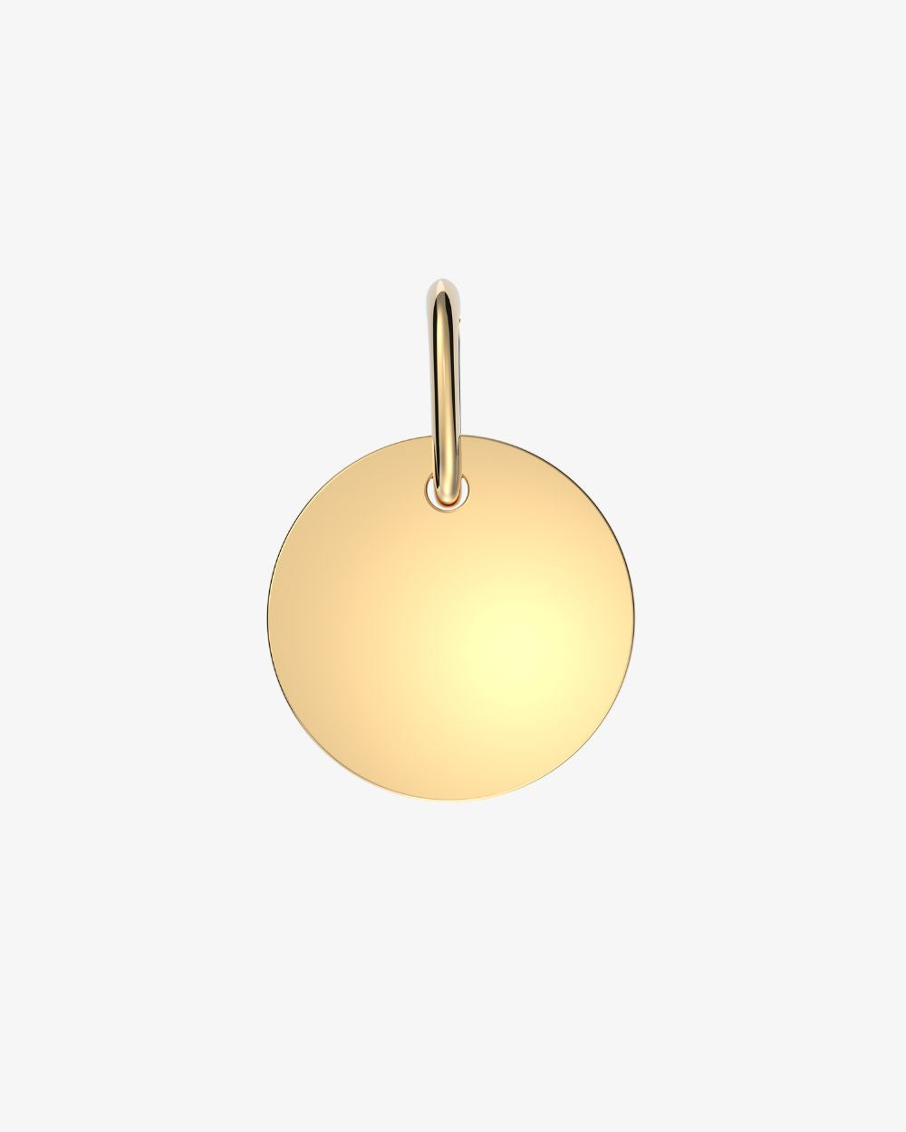 heroyne Engravable Disc Pendant 18 karat Gold Vermeil