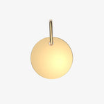 heroyne Engravable Disc Pendant 18 karat Gold Vermeil