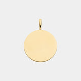 Engravable Large Disc Necklace
