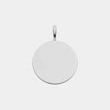 Engravable Large Disc Necklace