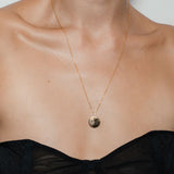 heroyne Engravable Topaz Disc Necklace 18k Gold Vermeil 2