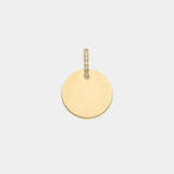 Engravable Topaz Disc Necklace