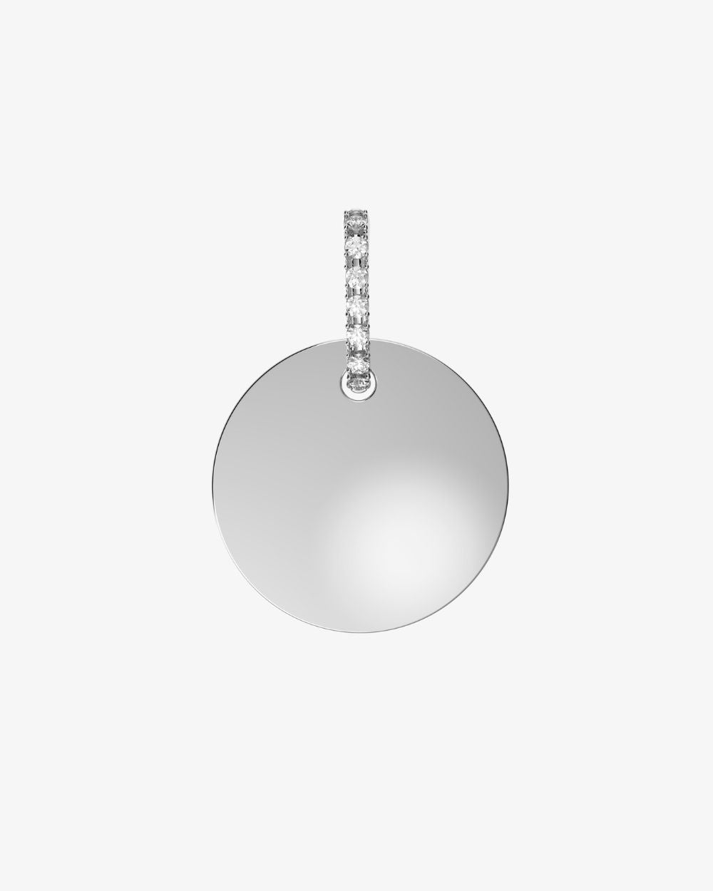 heroyne Engravable Topaz Disc Pendant 925 Sterling Silver