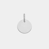 Engravable Topaz Disc Necklace