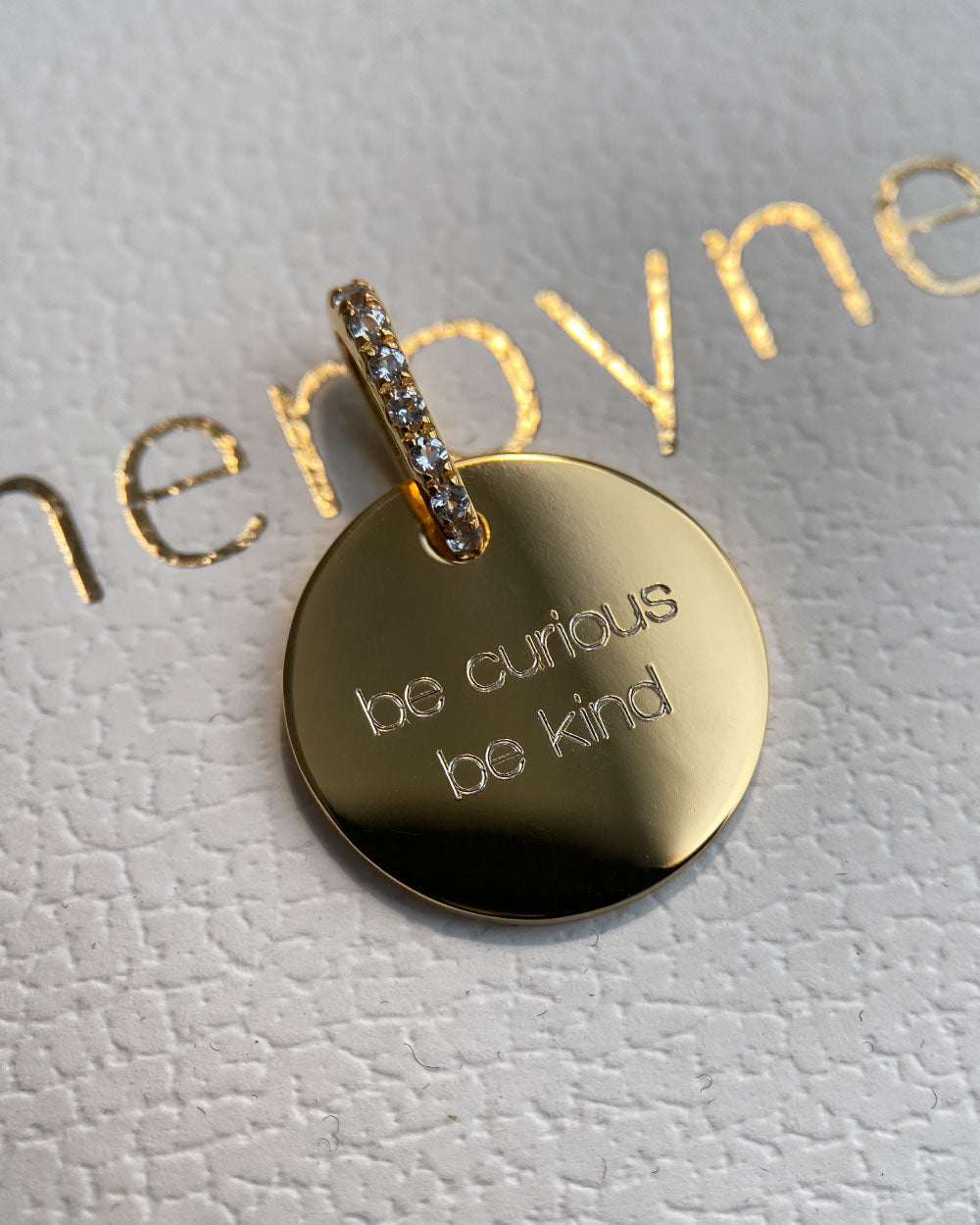 heroyne Engraving Be curious  be kind