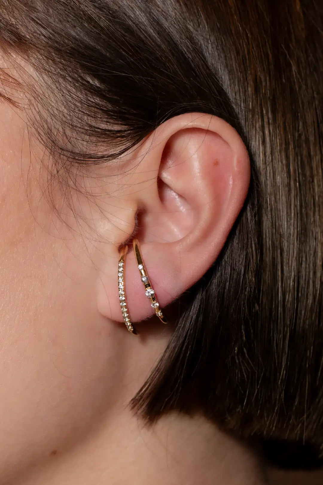 Gradient Sapphire Eternity Earring