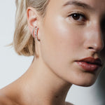 heroyne Eternity Earring Eternity Baguette Earring 925 Sterling Silver White Topaz Gemstones-1