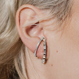 heroyne Eternity Earring Eternity Baguette Earring 925 Sterling Silver White Topaz Gemstones-1