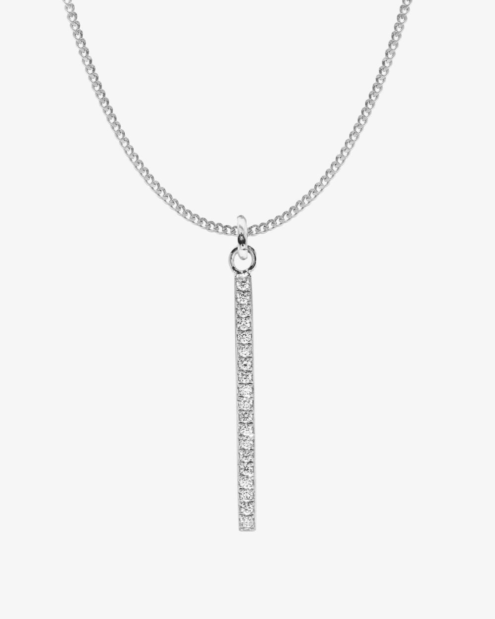 heroyne Eternity Necklace 925 Sterling Silver White Topaz